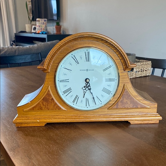 Howard Miller Wooden Mantel Clock - Brown